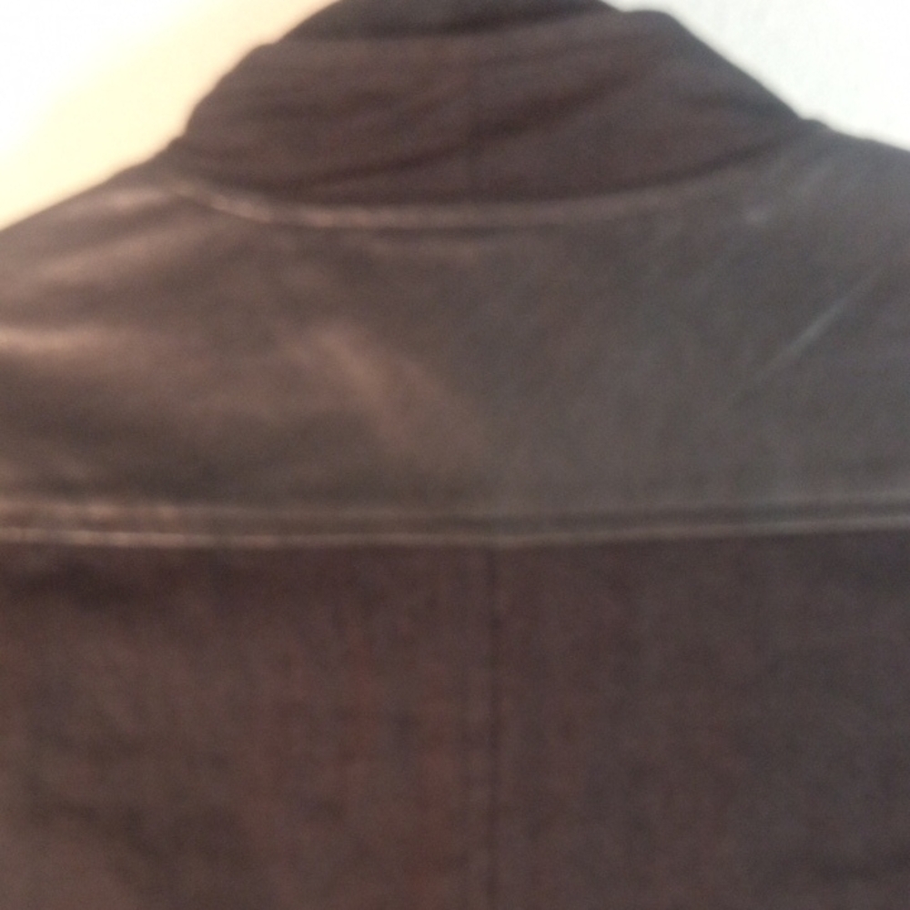 DKNY Women"s Sleek Black Lamb Skin and Fabric Vest, Size Medium - Picture 6 of 16